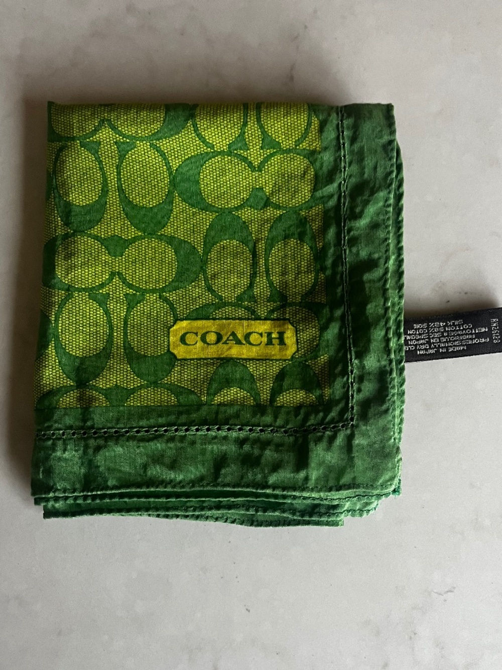 Vintage Coach Cotton/Silk Scarf - Picture 3 of 10